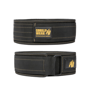 4 Inch Nylon Belt, black/gold, medium/large