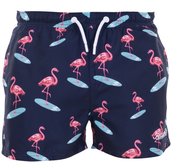 Beachshorts, Navy Surfing Flamingo, S, Blount And Pool
