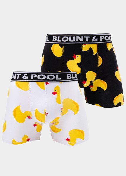 Boxer Shorts Yellow Duck 2-Pac, Black/White, S, Blount And Pool