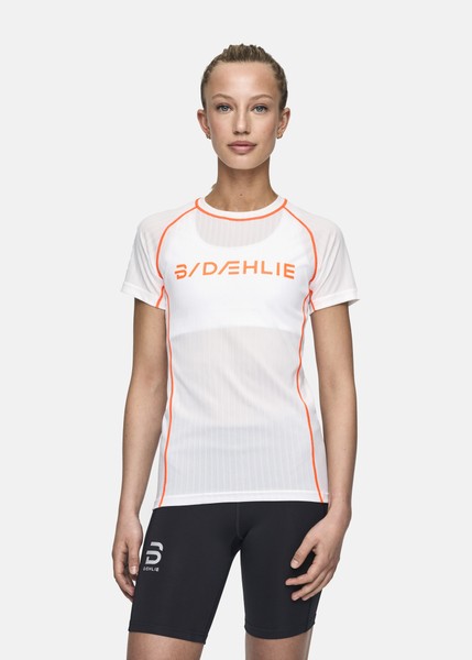 Endurance Tech T-Shirt Wmn, Shocking Orange, L, Löpar-T-Shirts