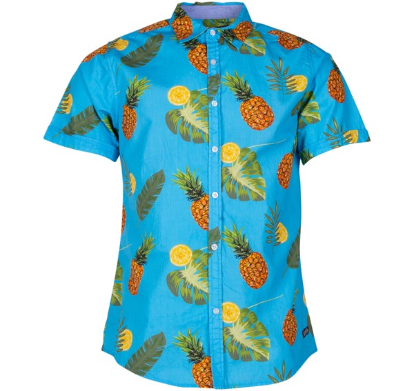 Hawaii Aop Print Shirt S/S, Printed, L, Kortärmade Skjortor