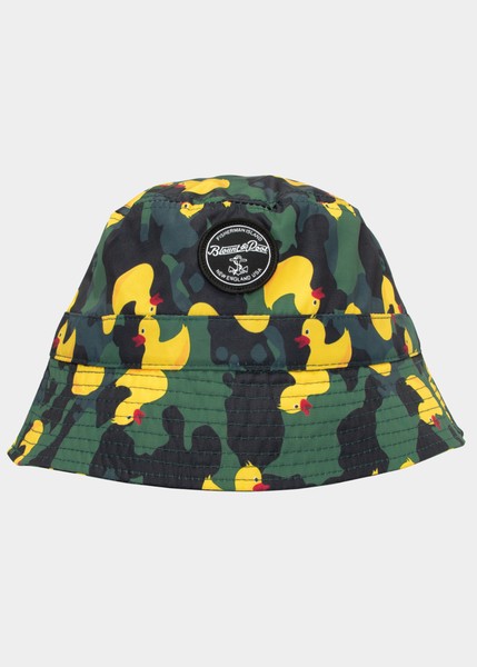 Hawaii Bucket Hat, Camo Yellow Duck, S/M, Hattar