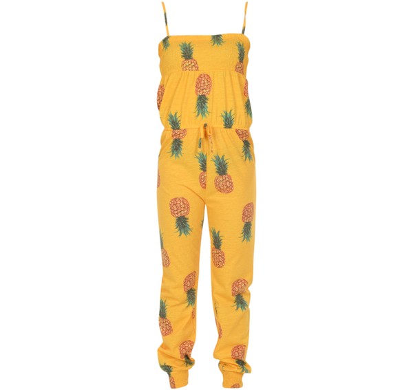 Pineapple Jumpsuit Jr, Yellow, 100, Strandkläder