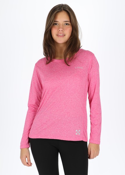 Training L/S Tee W, Pink Melange, 36, Löpar-T-Shirts
