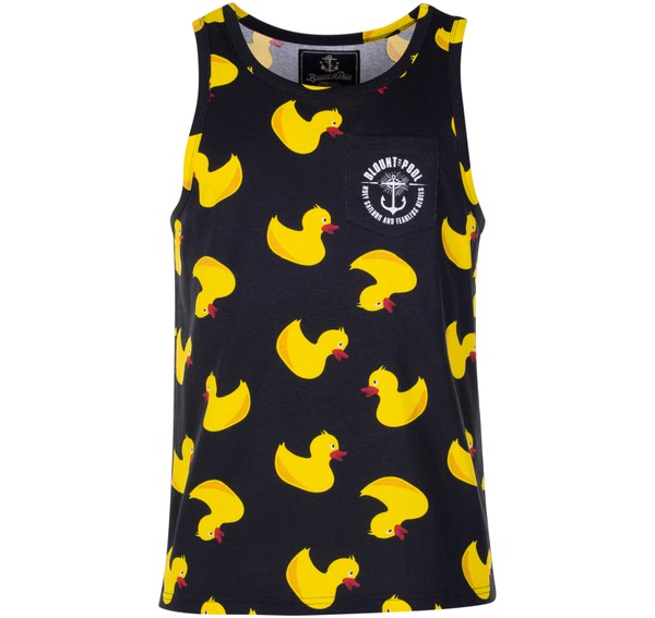 Tropical Singlet, Black Yellow Duck, M, Strandkläder